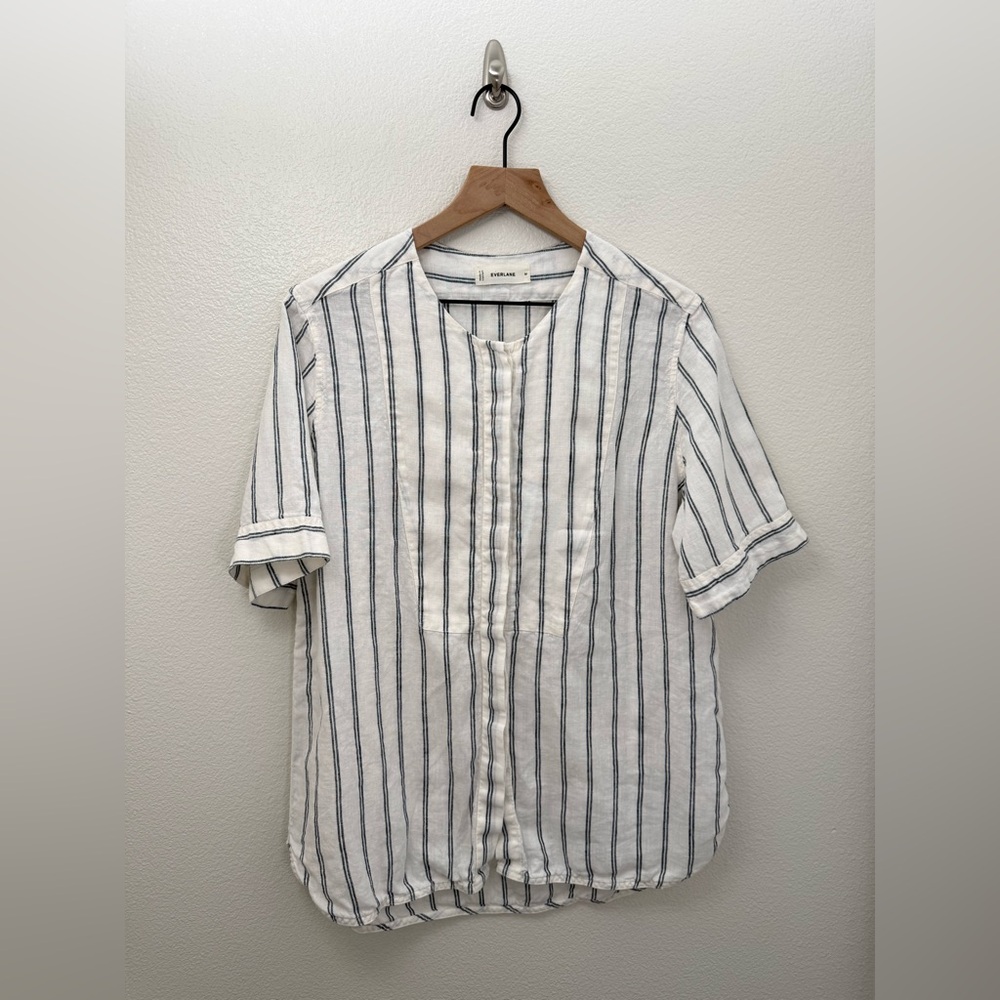 Everlane Linen Bib Shirt Medium - Picture 4 of 10